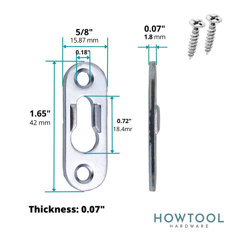 HOWTOOL Heavy Duty Keyhole Hanger with Phillips Screws & Anchors, 20 Pack - Image 4